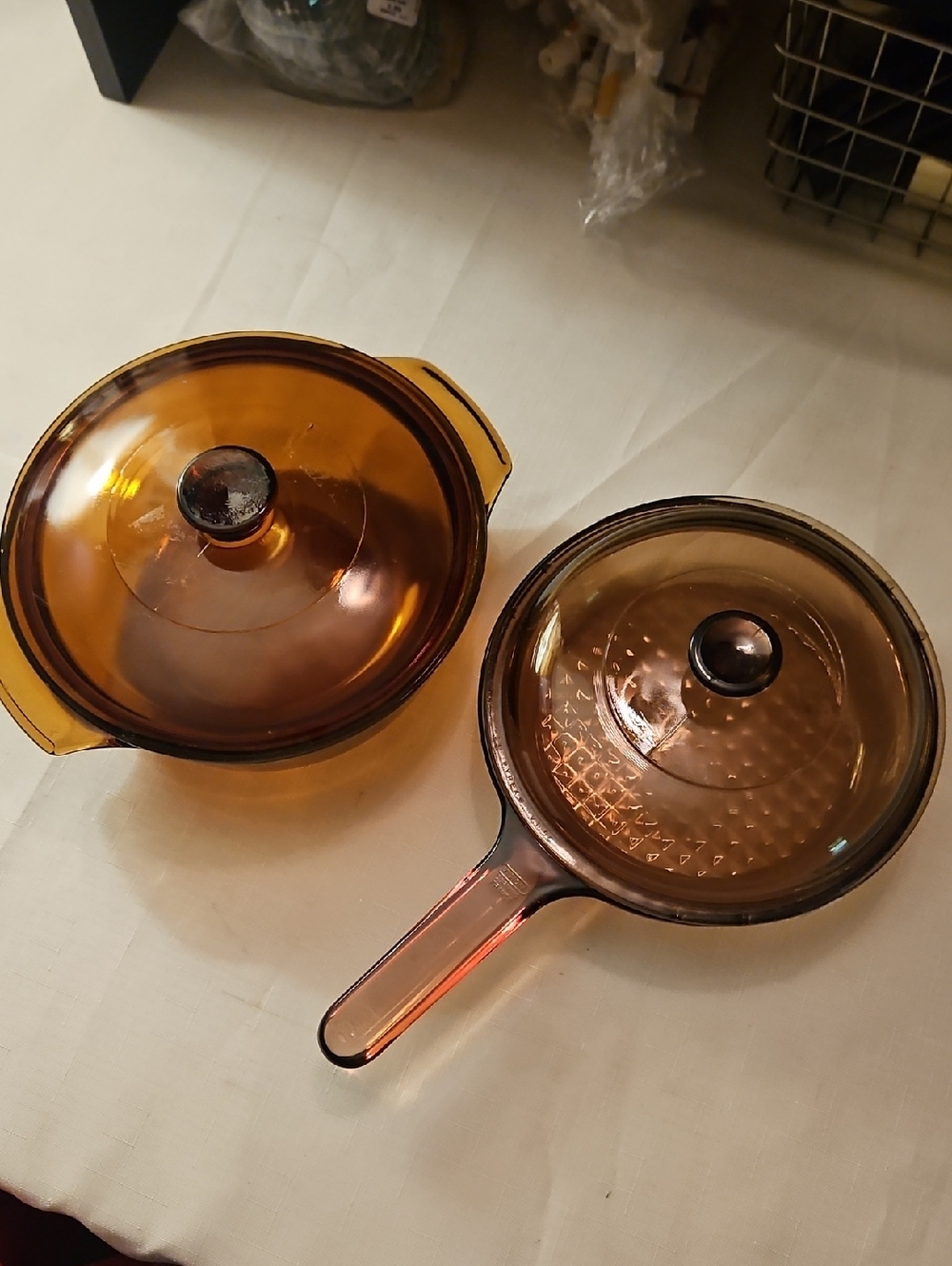 Vintage Amber Glass Cookware: FireKing/Corning